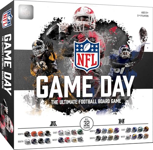 Masterpieces NFL Game Day: The Ultimate Football Board Game – Officially Licensed with All 32 Teams Ages 9+ 2-4 Players Fun for Family Game Night or Parties