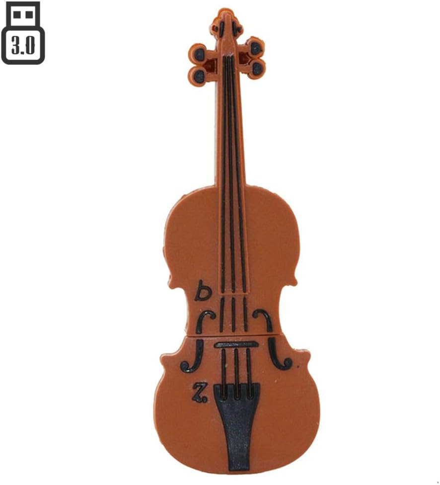 64GB Violin Model USB Flash Drive USB 3.0 Storage Device USB Flash Disk USB Drive USB 3.0 Memory Stick USB Stick U Disk Thumb Drive USB Flash Memory USB Disk - Brown