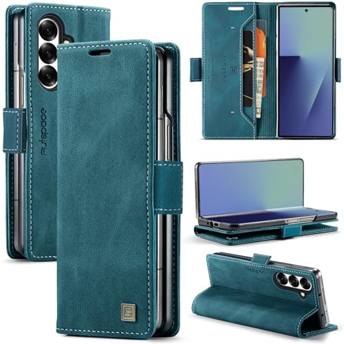 Étui portefeuille pour Samsung Galaxy Z Fold 7 EYZUTAK en cuir synthétique mat avec fentes cartes