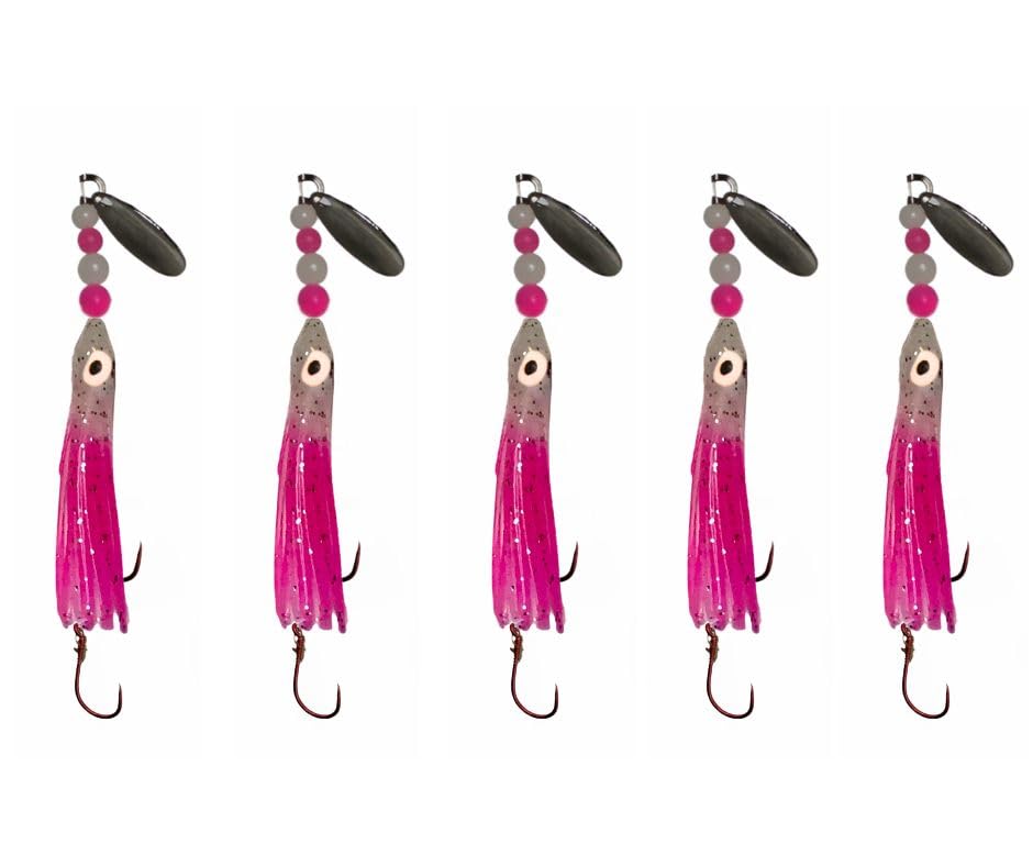 Luminous Micro Hoochies 4.5 cm Fishing Lures – Durable Plastic...