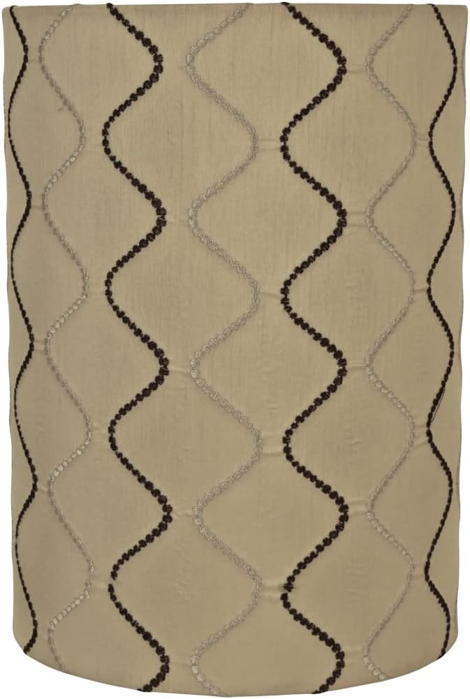 Aspen Creative 31266A Transitional Drum (Cylinder) Shaped Spider Construction Lamp Shade in Yellowish Brown, 8" wide (8" x 8" x 11")