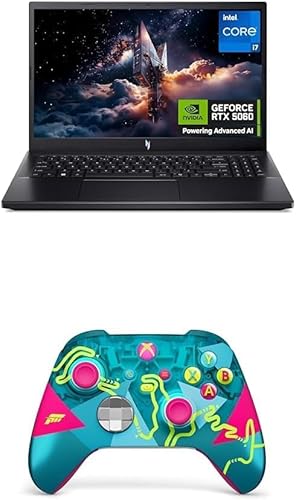 Image of Acer Nitro V15 ANV15-52 Gaming Laptop [Intel Core i7-13620H 16GB RAM 512GB SSD NVIDIA GeForce RTX 5050 15.6" Full HD 165Hz Windows 11 Black] + Xbox Wireless Controller Forza Horizon 6 Limited Edition