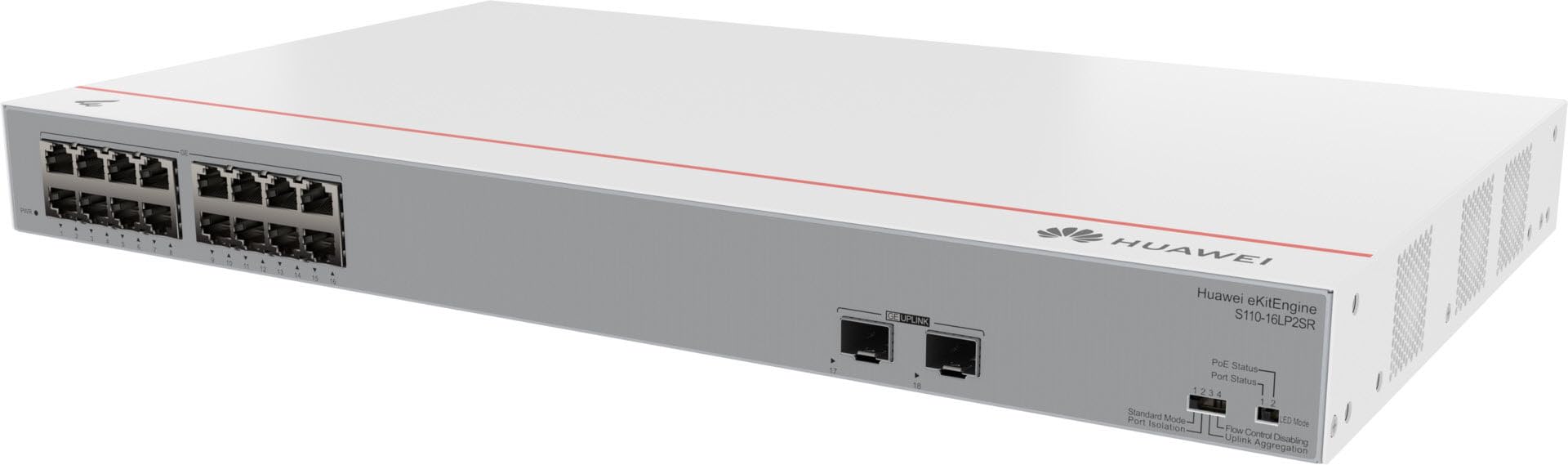 Switch 16 ports PoE Huawei CloudEngine S110-16LP2SR Gigabit Ethernet rackable 1U - 7