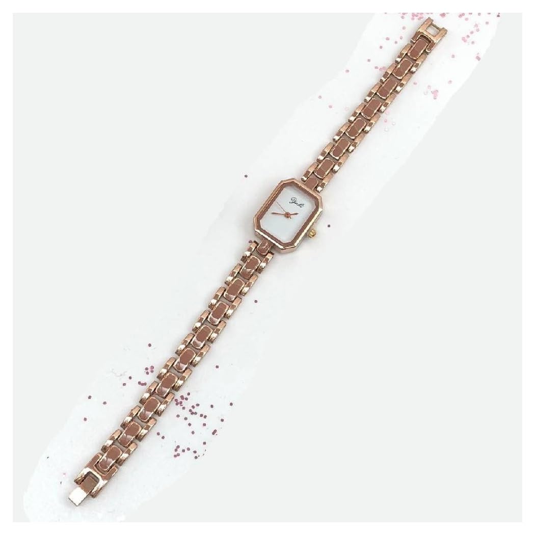 Trade Shop - Orologio Da Polso Yaki Donna Analogico Quarzo Acciaio Moda Oro Rosa Bracciale - 4