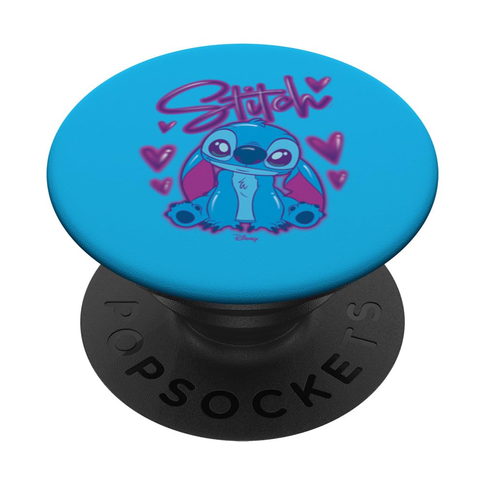 Lilo & Stitch - Stitch Airbrush Name & Hearts PopSockets Adhesive PopGrip