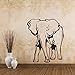 malango® Wandtattoo - Elefant Wand Tattoo Rüsseltier Tierisch Tierwelt Wandaufkleber Afrika Aufkleber Sticker ca. 40 x 48 cm schwarz