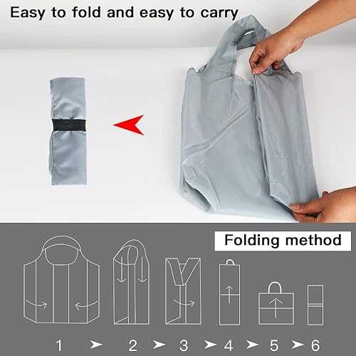 Miniatura 10 de 20 Pack Large Kitchen Reusable Shopping Bags with Handles Bulk Aricsen Foldable Grocery Bags Heavy Duty Machine Washable for Pocket Lightweight