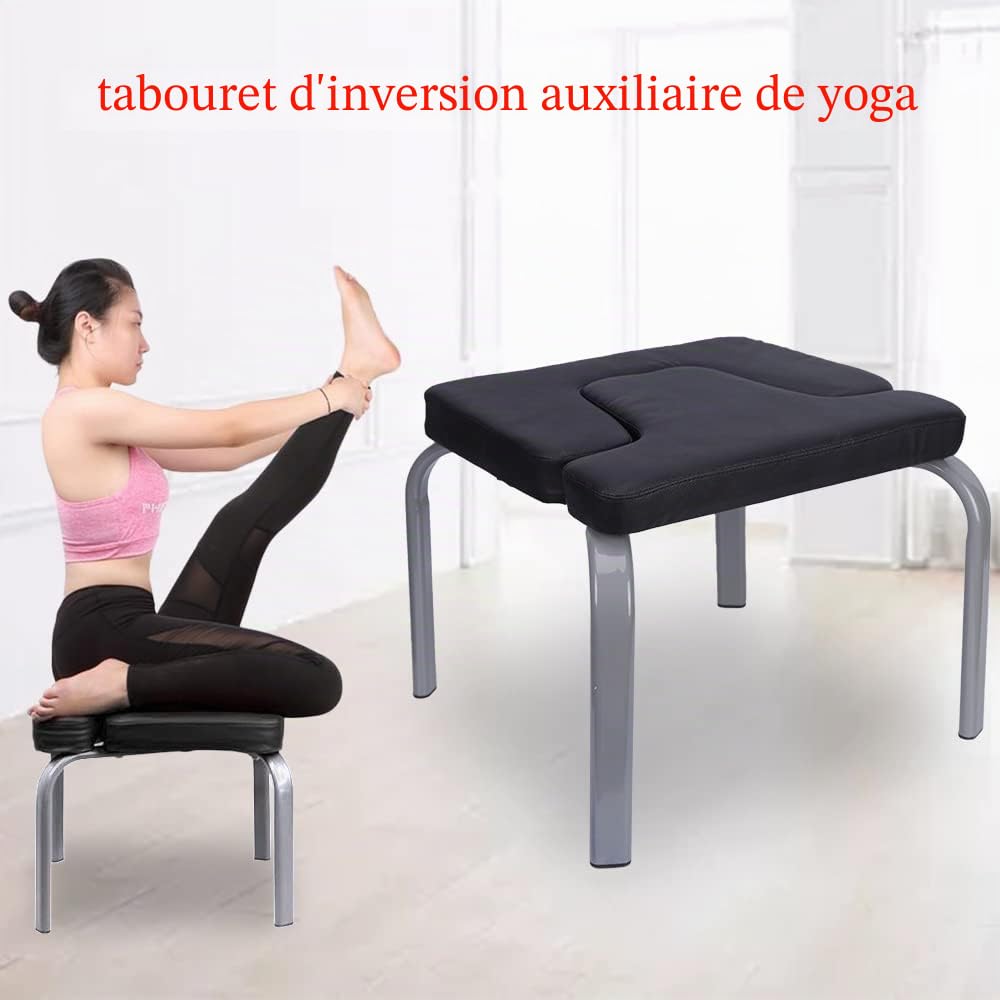 WOQLIBE Tabouret de yoga - Support de tête d'entraînement - Banc de yoga - Chaise d'inversion - Tabouret - Chaise auxiliaire - Soulage la fatigue et la construction du corps