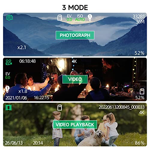 Nachtsichtgerät, Relassy 4K HD Digital Infrarot Nachtsicht Fernglas 300m Reichweite, 4000mAh Wiederaufladbares… – Bild 5