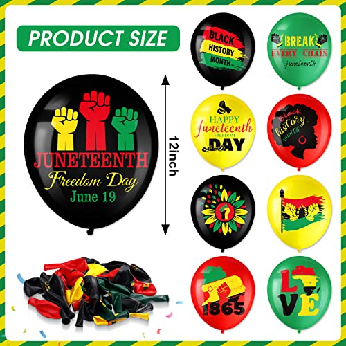 Aoriher 45 Pieces Happy Juneteenth Party Decorations 12 Inch Juneteenth Latex Balloons Freedom Day Party Balloons For Africa American Independence Day 1865 Patriotic Party Favors Supplies #TOP1