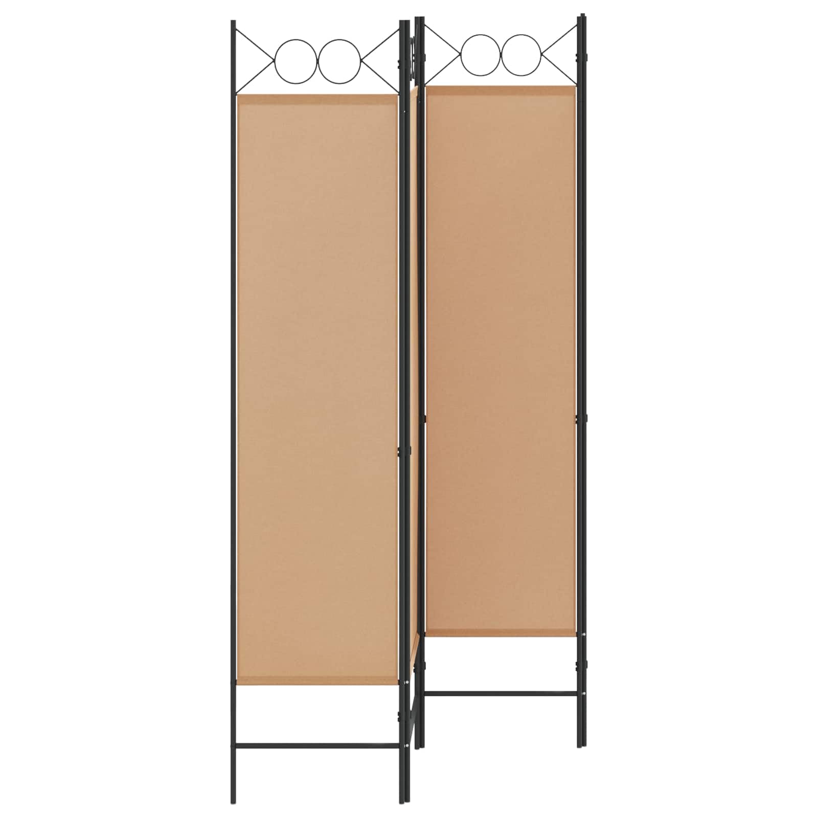 vidaXL Separador de habitación de 4 Paneles Beige 160 x 180 cm Tela, Divisor de Habitaciones Moderno, Pantalla Rectangular Independiente, Separador de Tela, decoración en Antracita