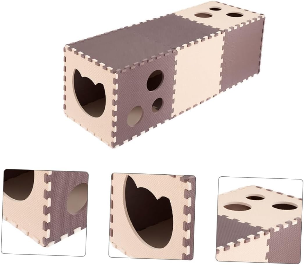 Wear-Resistant Cat Tunnel and Foldable Cat Playhouse 30×30cm 14pcs Set Indoor Kitten Household