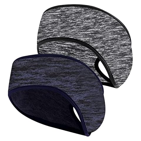 2Pcs Fleece Ponytail Headband Running Headband Sports Headband Thermal Ear Warmer Breeze Ear Muffs Running Headbands for Women Winter Running Yoga Skiing Cycling Outside Sport Cover