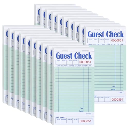 Bloc-notes serveur 8,9x17,1 cm pour fluidifier le service de vos 20 carnets de commandes