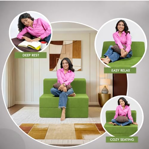Image of Sofa Cum Bed (Green)