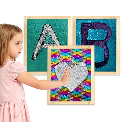 Alfombrillas de tela con lentejuelas interactivas para fomentar la creatividad de los niños