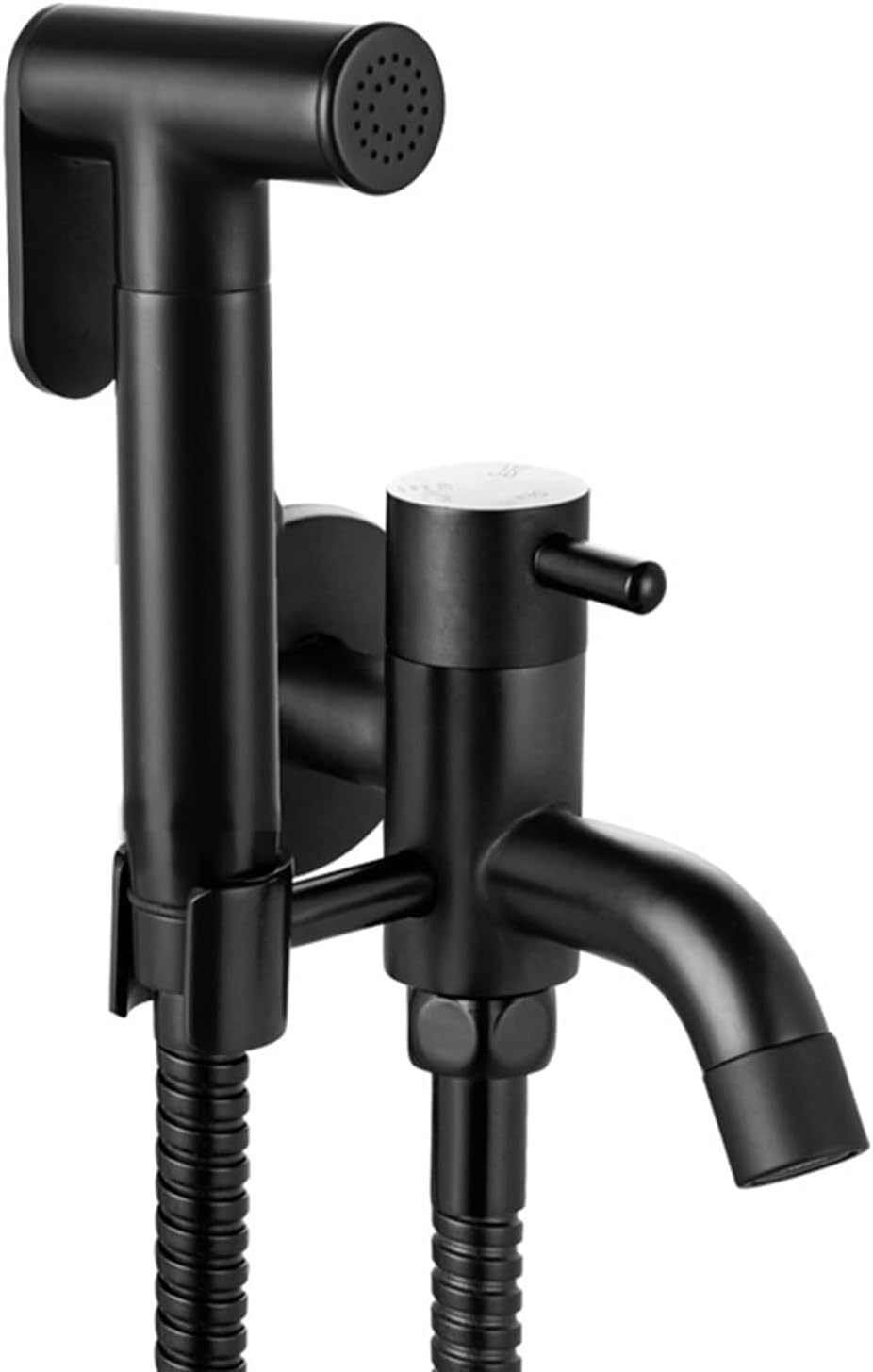 Toilet Bidet Sprayer Black Toilet Hand Shower Handheld Bidet Sprayer for Toilet Full Copper Flush Toilet Companion Black