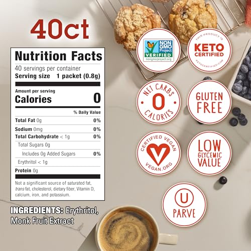 image for MONK FRUIT IN THE RAW, Natural Monk Fruit Sweetener w/ Erythritol, Sug