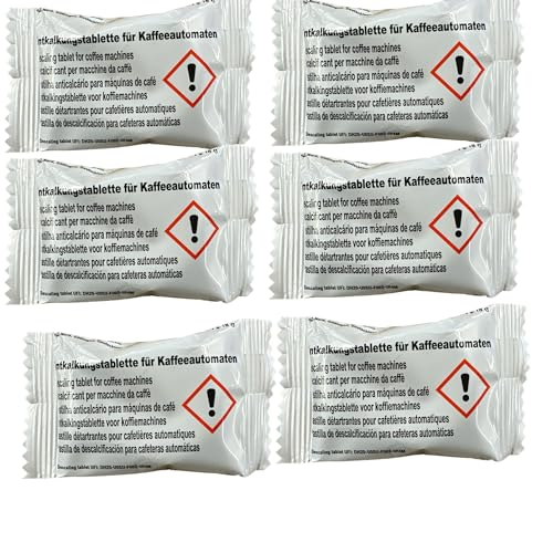 QUAILITAS Descaling Tablets [Pack of 6] Coffee Maker Descaling Tablets for Bosch Tassimo with Lime Scent Espresso Machine Descaler Tablets for Automatic Machines Coffee Machine Cleaning Products