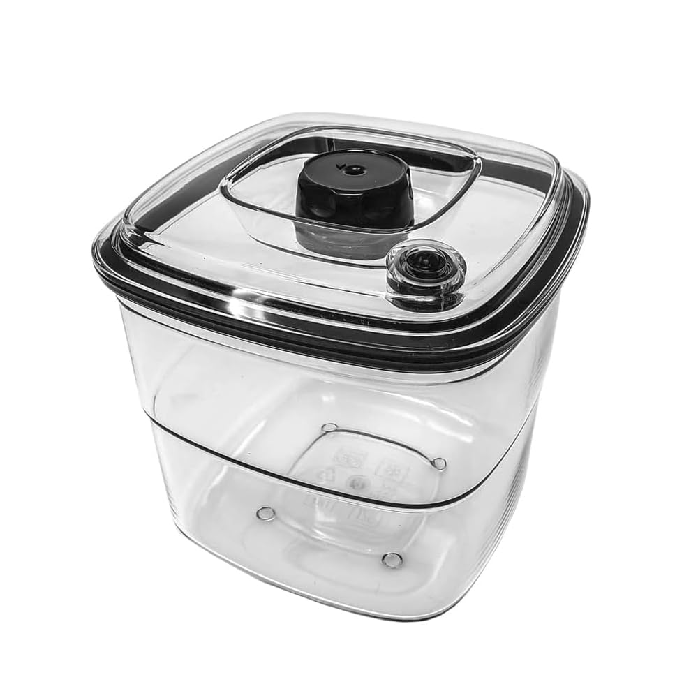 Vesta Precision Vacuum Sealer Container 2.4L Compatible with Vesta Precision Vacuum Sealers | Airtight Container for Microwave and Freezer 16.9 x 16.9 x 16 cm