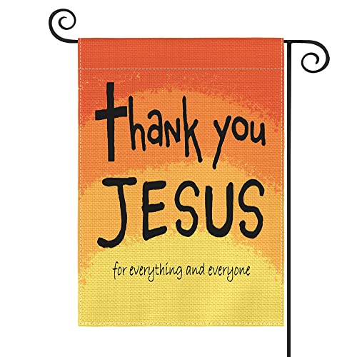 Avoin Colorlife Thank You Jesus Garden Flag Vertical Double Sided For Everything And Everyone, God Christian Passion Week Nativity Yard Outdoor Decoration 12.5 X 18 Inch #TOP15