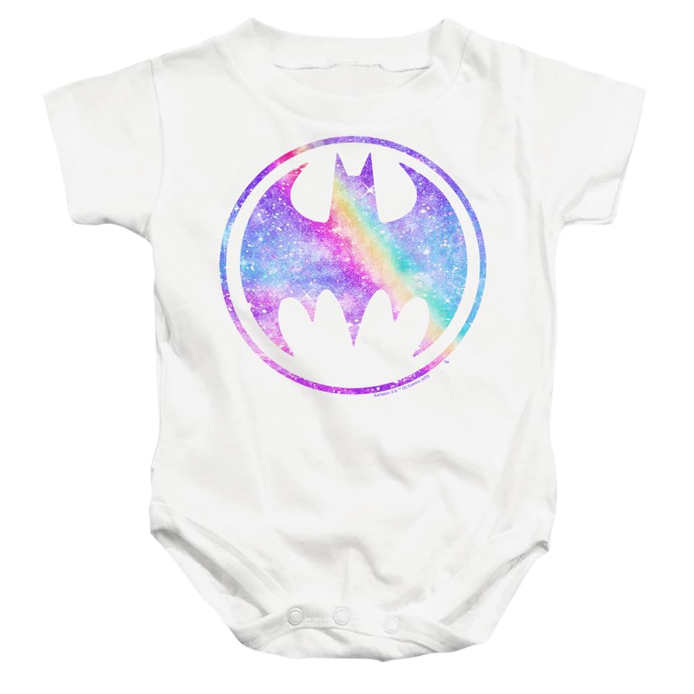 Batman Unicorn Galaxy Bat Unisex Infant Snap Suit for Baby (6 Months) White