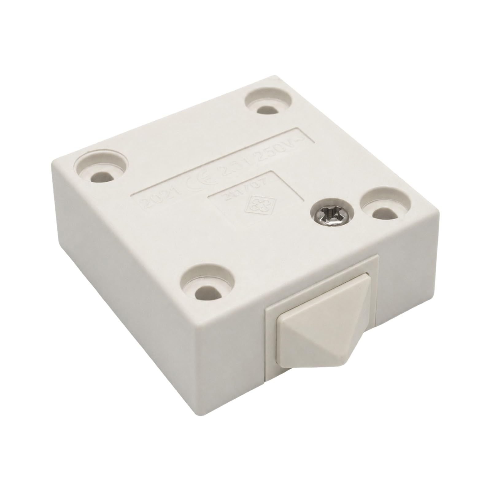 QIHAWN Push-to-Break Cupboard Door Light Switch, Surface Mount for Wardrobe
