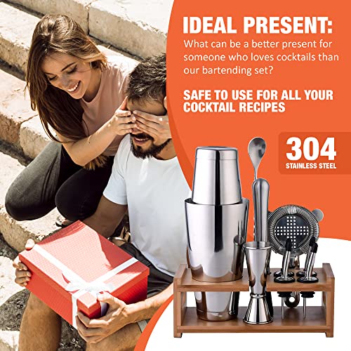 image for ACCOUTREMENT AUSTRALIA Cocktail Set – Cocktail Shaker – 11 Pcs Pro