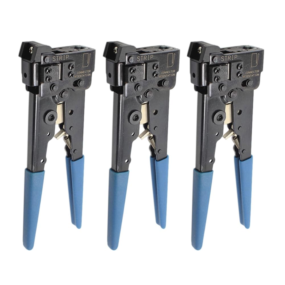 3X para RJ45 8P8C 8P LAN Ethernet Cable Cable Alicates Crimpadora Herramienta de Crimpado