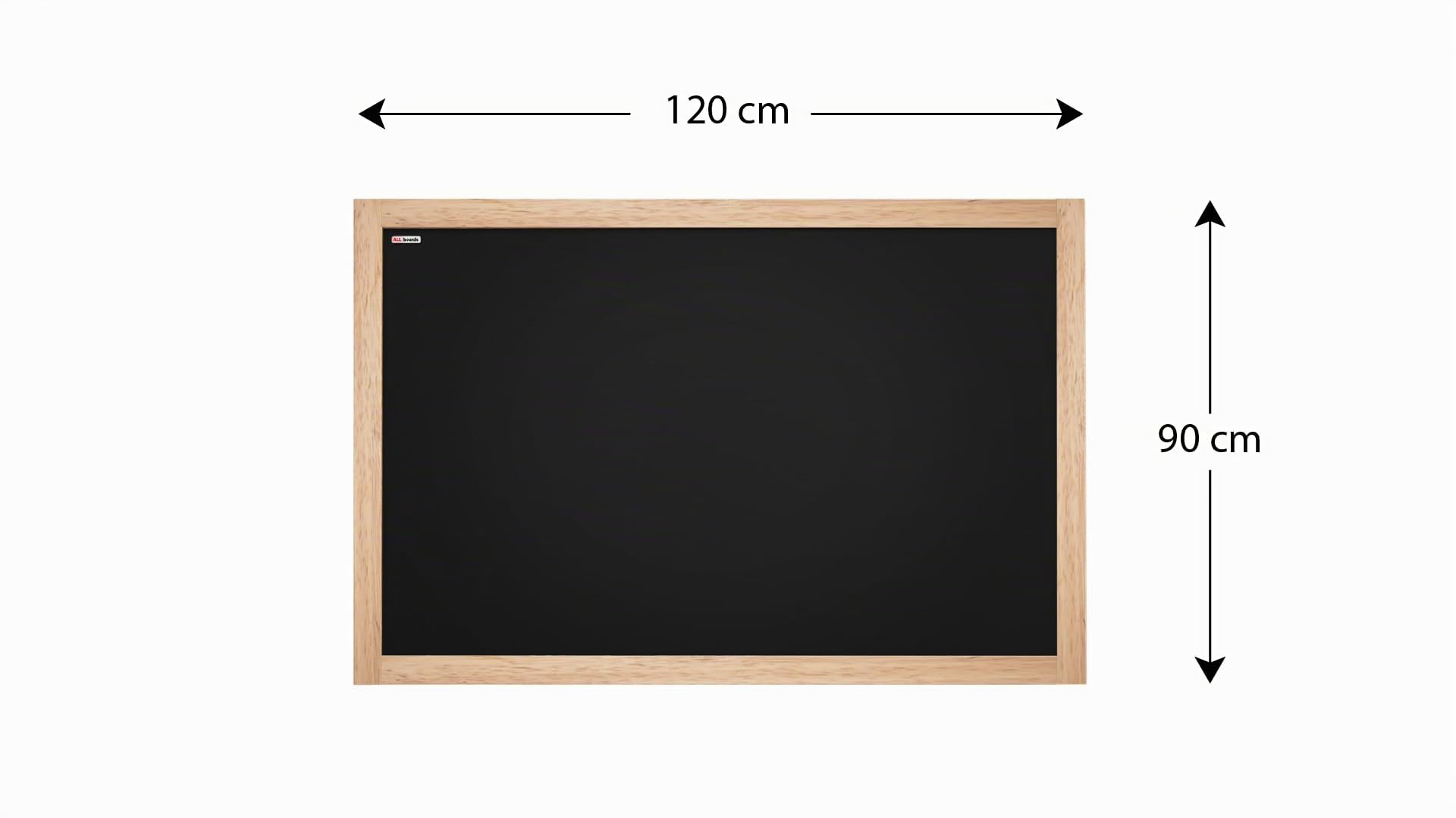 ALLboards - Cuadro de tiza (120 x 90 cm), color negro
