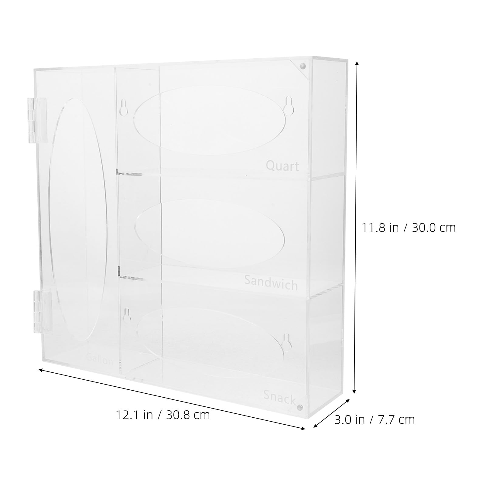 INOOMP Dispenser da Parete e Design Minimalista Accesso Rapido in Acrilico Trasparente per Guanti per Laboratori e Ambienti Professionali