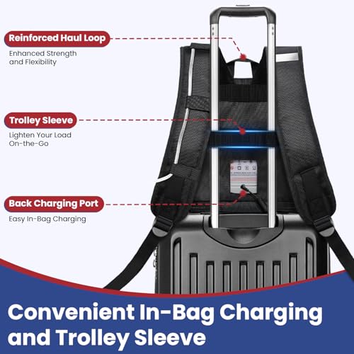 Image of Ultralight and Rugged 360 Ventilated Backpack for Inogen One G5 /Rove 6 /OxyGo Next Portable Oxygen Concentrator - 1680D Fabric, Reflective Safety Straps, Trolley Sleeve
