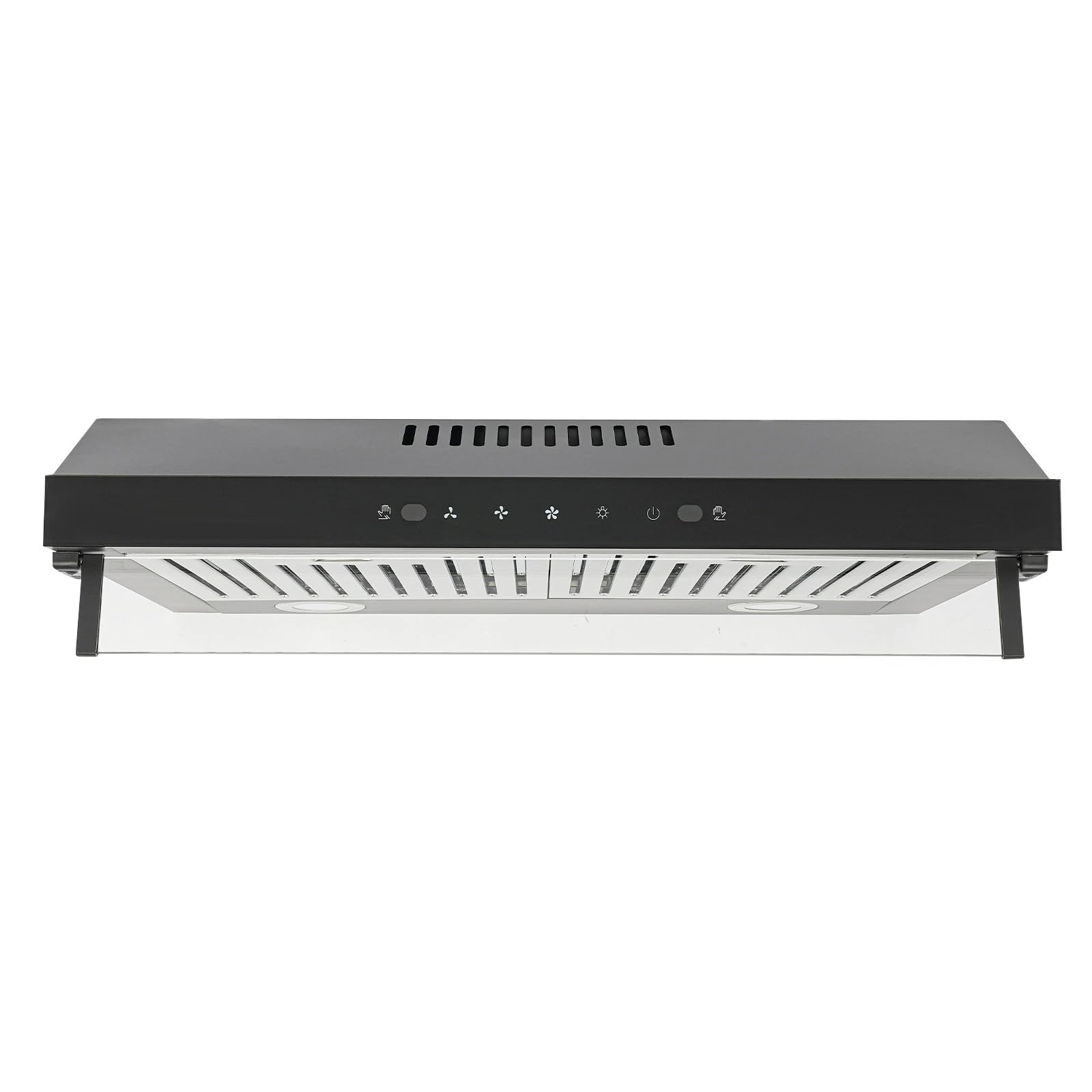 Hotte Aspirante 60cm, Noxydable Mural Ventilateur D'Extraction De Cuisine, Hotte Aspirante Hottes De Cuisine Encastrée, Hottes Sous Meuble Avec évacuation Et Recyclage [Classe énergétique E]