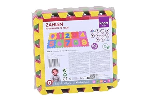 Knorrtoys 21001 - Puzzlematte 10-tlg. – Spielmatte Kinderspielteppich Spielteppich Schaumstoffmatte Matte bunt