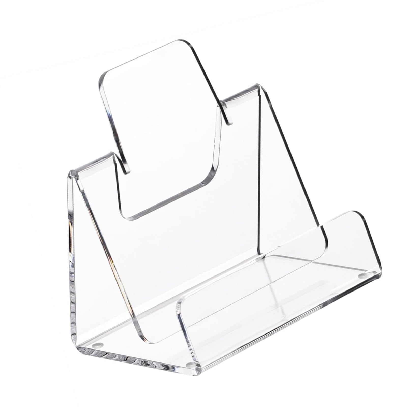 Buxuaaaa Clear Acrylic Display Stand for Books Flyers List Home Restaurant Acrylic Display Stand