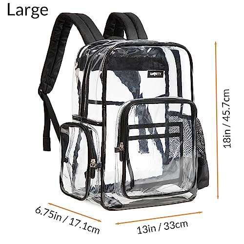 J.CARP Clear Bag Heavy Duty Backpack Durable Transparent See Through Bag2