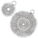 2 Pezzi Pulitore per Pentole in Ghisa Cleaner Acciaio Inox Ghisa per La Pulizia Della Catena per Padelle Padelle Wok Scrubber a Catena 20cm+10cm
