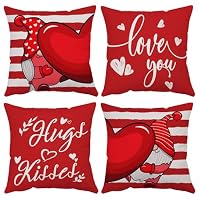 Set di 2 federe per cuscini con scritta Happy Valentine's Day
