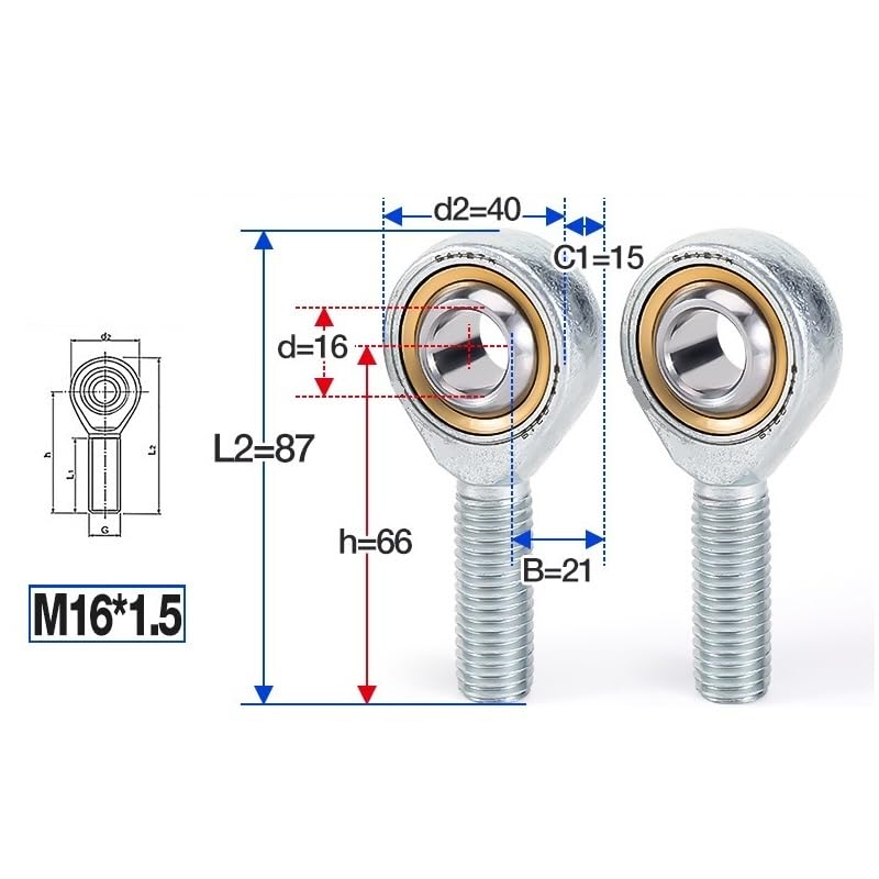 QRBACOPOE(売店)ロッドエンドベアリング、 1PC SA10-1T/K/SA12-1T/K/SA14-1T/K/SA16-1