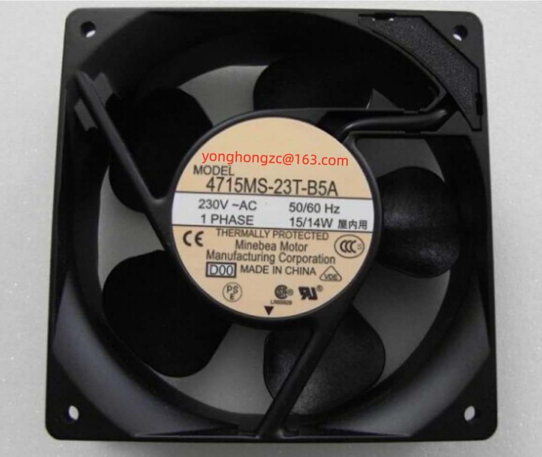 Ventilador de refrigeración 4715MS-23T-B5A de 230V con 15/14W y formato 12038