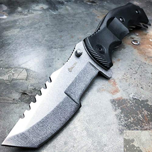 Real River Supply Counter Strike Tactical G10 Tracker Spring Assisted Folding Pocket Knife (Silver)