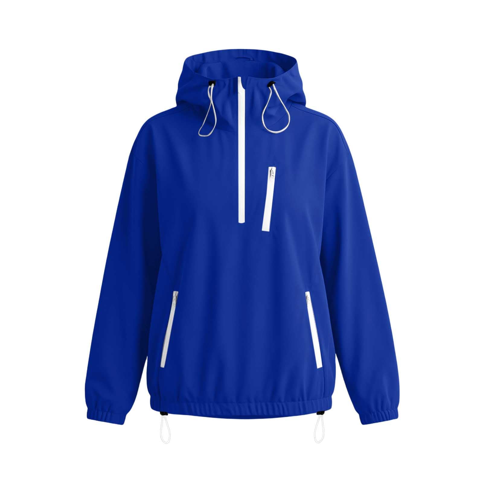 AACH Damen Regenjacke Wasserdicht Leicht Funktionsjacke mit Kapuze Hoodie | Fahrradjacke Damen, Laufen Windjacke, Atmungsaktive Kapuzenpullover, Einfarbig Softshelljacke, mit Taschen Outdoorjacke