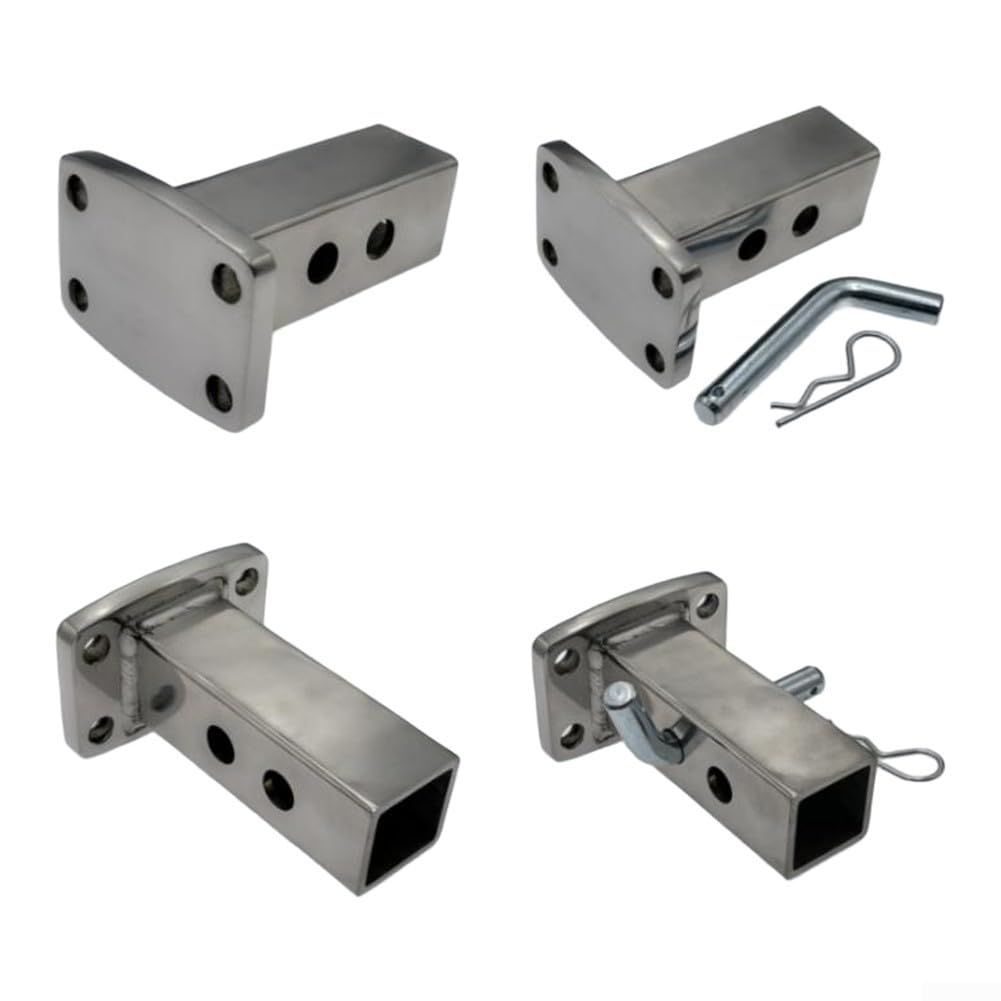 Quadrat Rohr Adapter 85x45mm Lochabstand Quadrat Rohr Adapter(Silver)