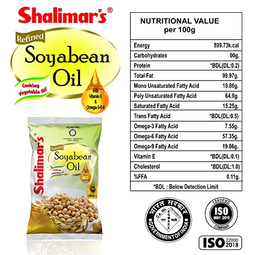 Image of SHALIMARS Soyabean Oil 1Ltr Pack Of 2