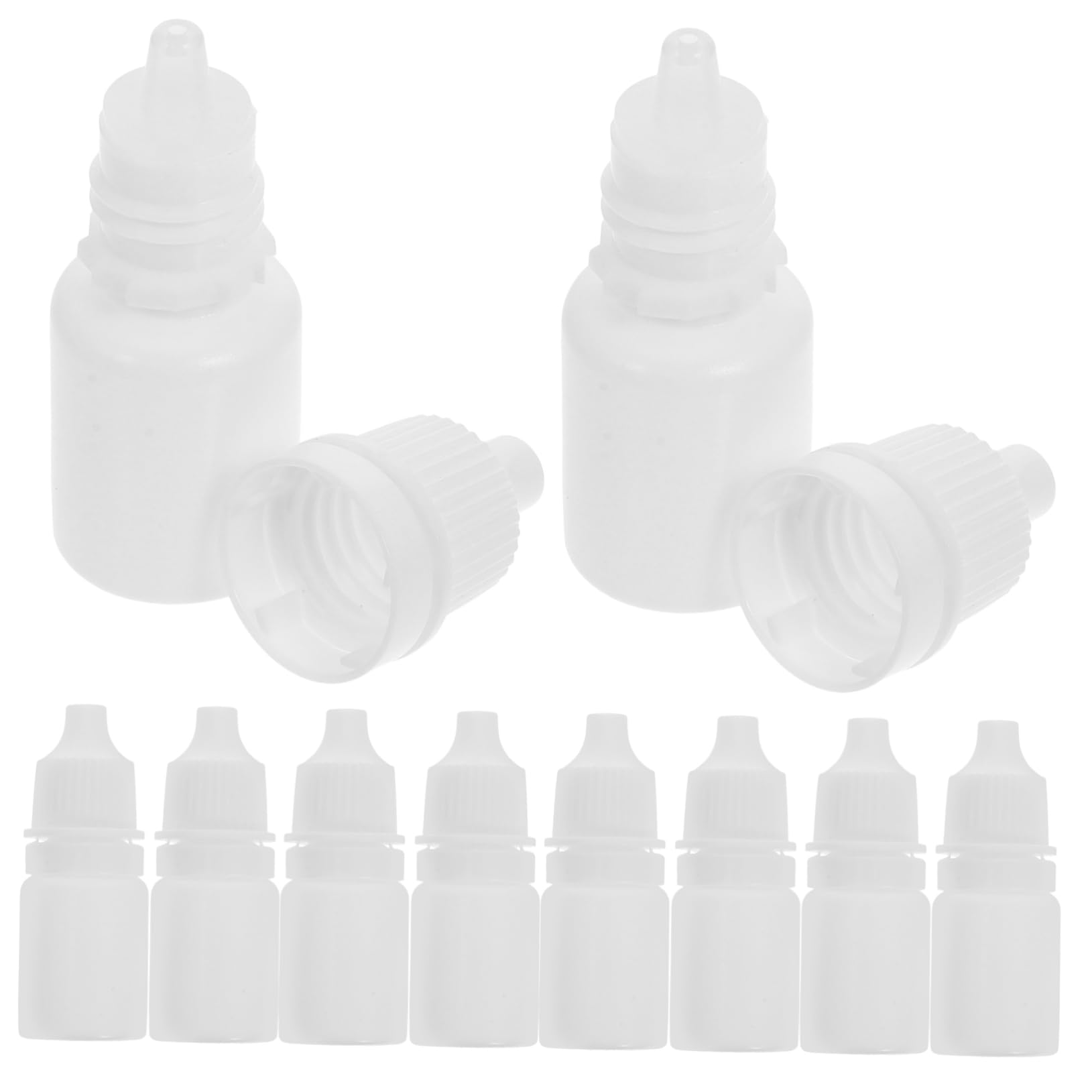 KICHOUSE Small Paint Dropper Bottle 10 Pack Plastic Empty Portable Squeezable Dropper Bottles for Eye Drops Essential Oils