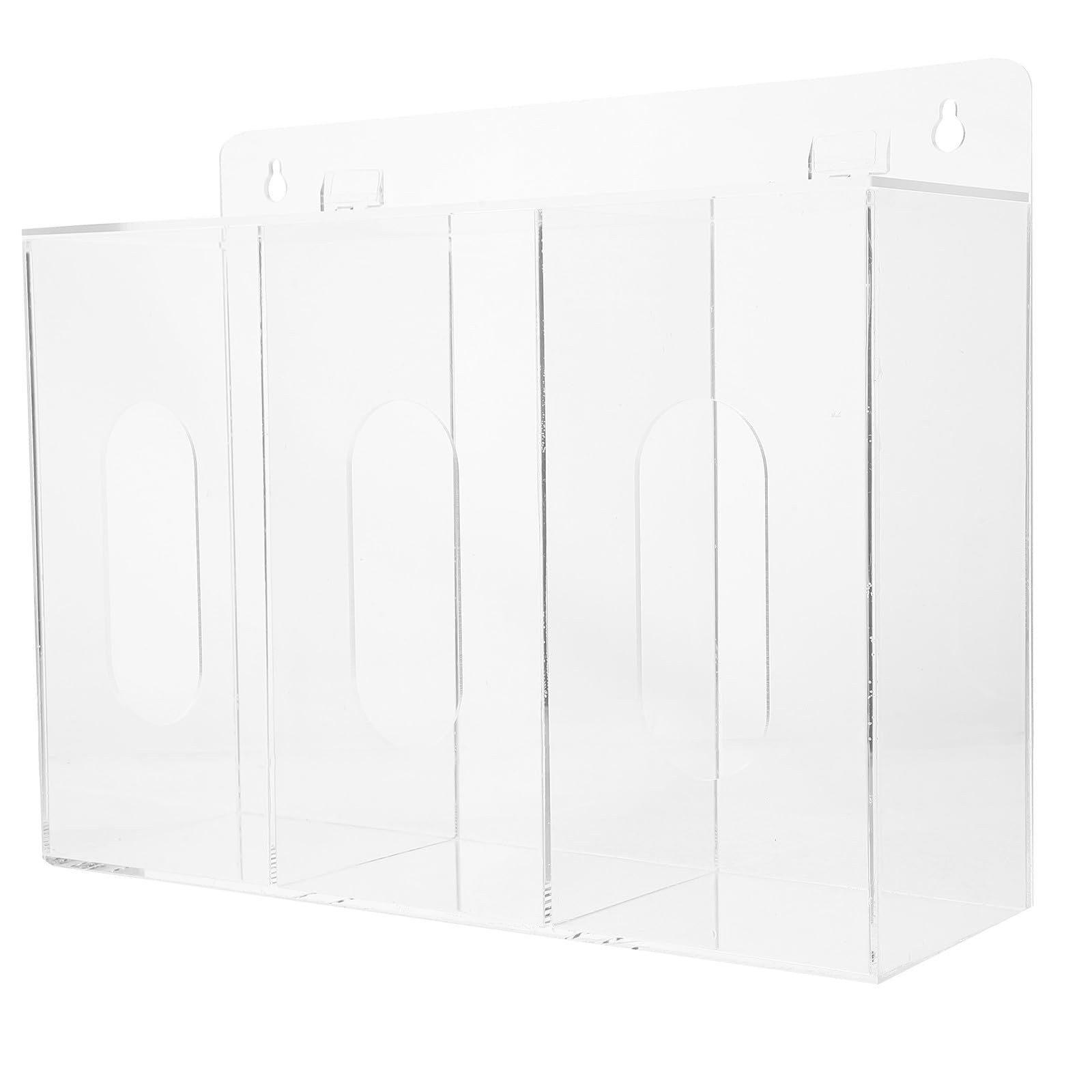 Distributeur à 3 compartiments mural en acrylique compact pour optimiser l'espace
