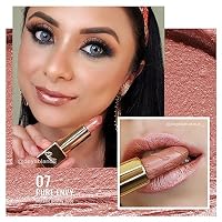 OULAC Lippenstift Metallic Glanz Finish, Kein Körniges Gefühl Lipstick mit Langanhaltend Feuchtigkeitsspendende und Wasserdicht, Vegan, 4.3g, (07) Pure Envy – Ansicht 2