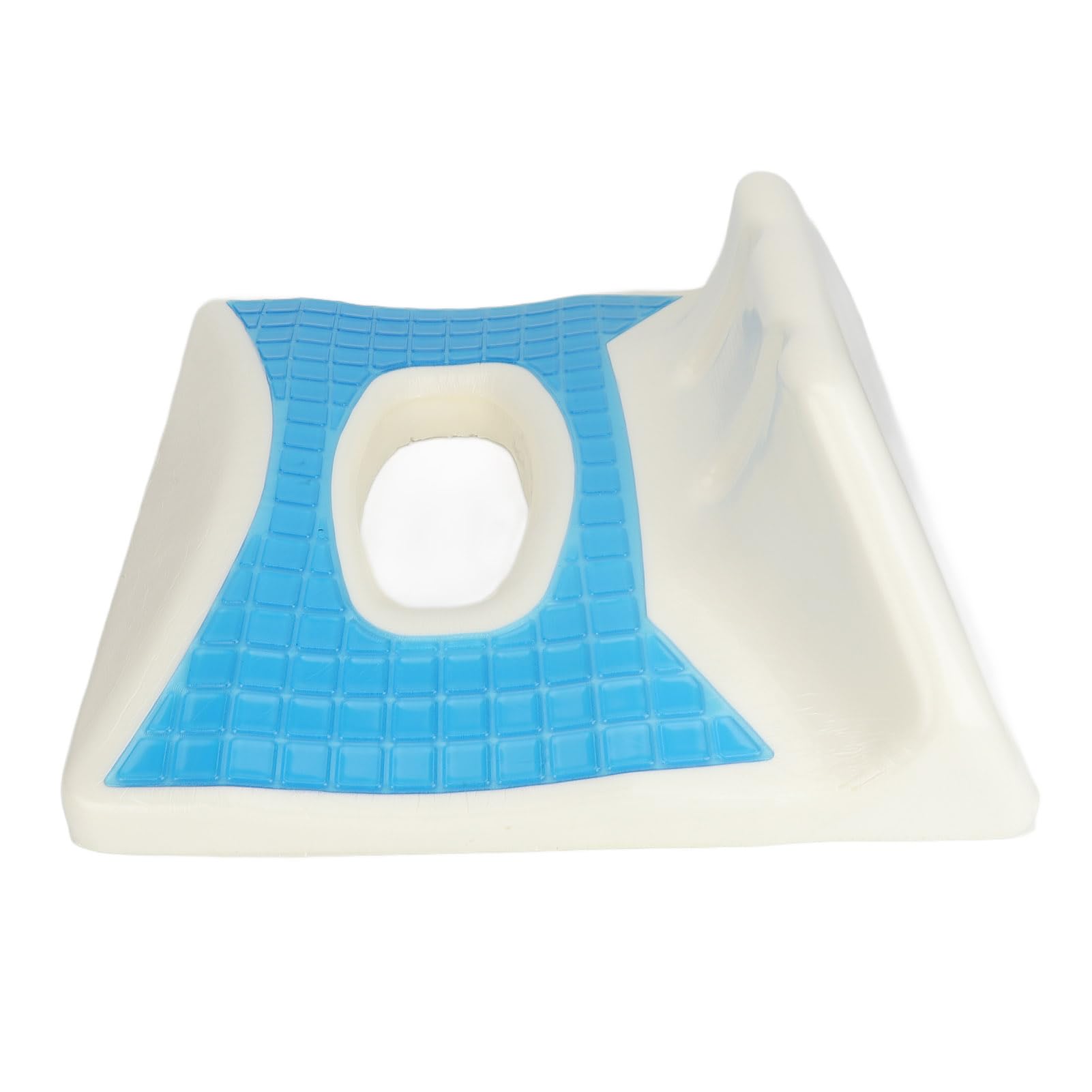 Fyearfly Cuscino antidecubito Cuscino antidecubito in memory foam per sollievo dalla pressione dell'osso dell'anca Coccige Blu Antidecubito Gel infuso Supporto confortevole per pazienti