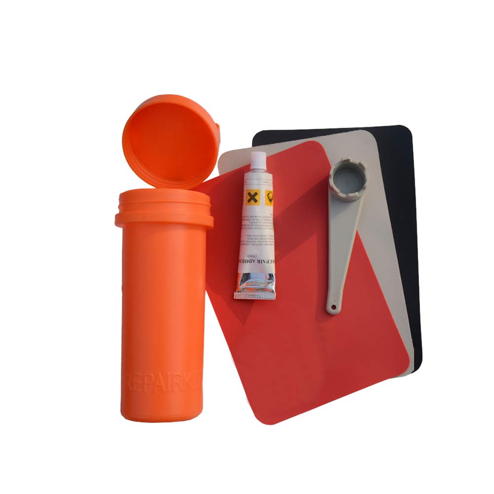 Rubber Boat Repair Kit Includes PVC Patch, 0.70mm/0.90mm Thickness, 12.5 * 18.5cm Size, Simple Repair for Inflatable Boat (Colorful)