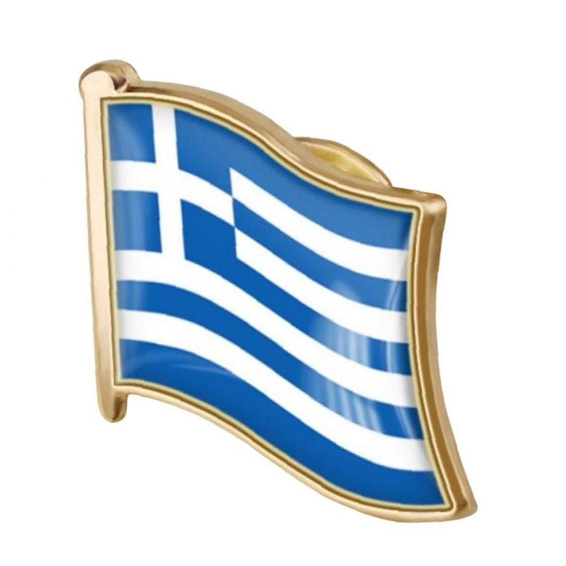 Ayrsjcl 1pc Metal Lapel Pin Greek Flag Pin Badge Brooch National Badges